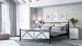 Легло Paolo-140x190-Black-Με ποδαρικό