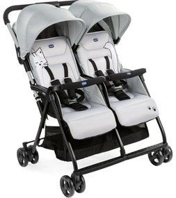 Chicco - Количка за близнаци OHLALA TWIN Silver Котка сребрист