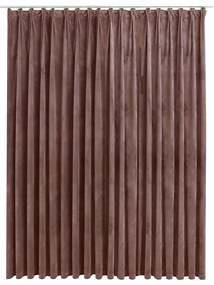 134527 vidaXL Затъмняваща завеса с куки, кадифе, антично розово, 290x245 см