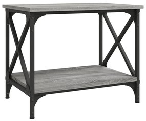 823330 vidaXL Странична маса, cив сонома, 55x38x45 см, инженерно дърво