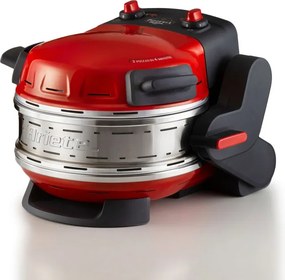 Двойна фурна за пица Ariete PIZZERIA 0927/00, 2300W, 32 см, 2 термостата до 400C, 5 нива, 2 каменни плочи, Незалепващо покритие, Червен