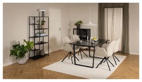 Черна метална библиотека 80x165 cm Newcastle – Actona