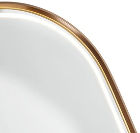 Огледало за баня розово злато с LED и сензорен димер - Geraldien