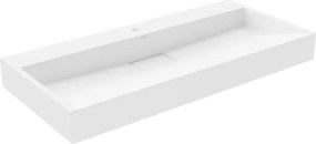 Mexen Ava конзолна мивка от конгломерат 1/O 100 x 46 cm, бяла - 23011001