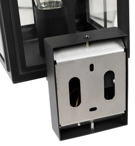 Класическа външна стенна лампа черна IP44 - Dover