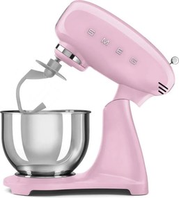 Планетарен миксер SMEG SMF03PKEU, 800 W, 4.8 л, 10 скорости, Функция за плавен старт, Крачета против хлъзгане, Розов