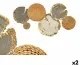 Декорация за стена GiftDecor 23SMB1538 Бял Кафяв Сив Метал 89,5 x 5,1 x 48,3 cm (2 броя)