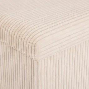 Пейка със съхранение atmosphera Arum, Рипсено кадифе, Сгъваема, 76x38 cm - Каки