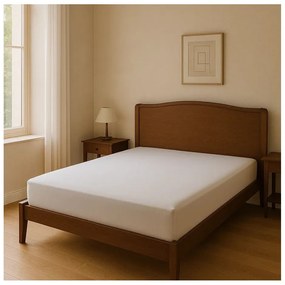 Бял еластичен чаршаф от памук Renforcé 200x140 cm Ranforce – Mila Home Luxury