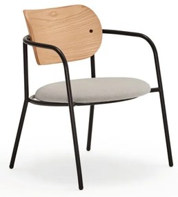 Сив трапезен стол в дъбов декор Eclipse - Teulat