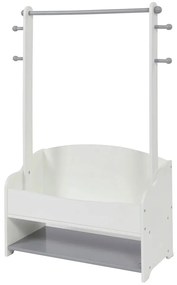 GINGER HOME Дървен щендер за дрехи WHITE/GREY