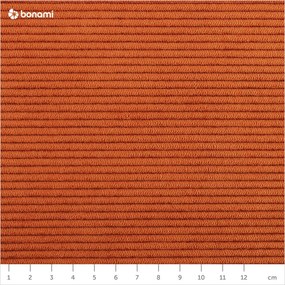 Оранжев велурен разтегателен диван 197 cm Elbeko - Scandic