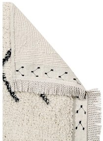 Кремав ръчно изработен памучен килим подходящ за пране 140x210 cm Bereber Rhombs – Lorena Canals