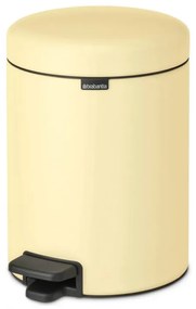Кош за боклук с педал Brabantia NewIcon 1008840, 5 л, Леко затваряне, Противоплъзгаща основа, Жълт