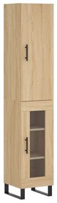 3199068 vidaXL Висок шкаф, сонома дъб, 34,5x34x180 см, инженерно дърво