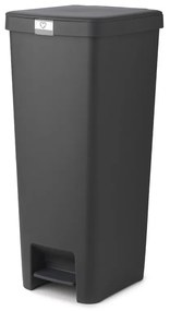 Кош за боклук с педал Brabantia StepUp 1005557, 40 л, Екологични материали, Голям отвор, Тъмносив