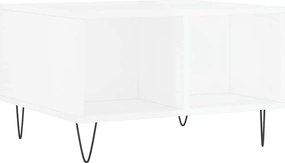 830542 vidaXL Кафе маса, бял гланц, 60x50x36,5 см, инженерно дърво