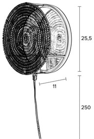 Черна стенна лампа Lea - White Label