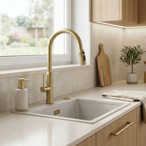 Смесител за кухня Rea Master Brush Gold