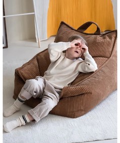 Кафяв детски пуф от рипсено кадифе Chair – Wigiwama