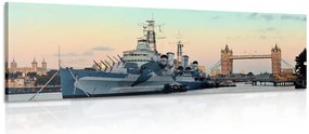 Картина на платно – Великолепен кораб на река Темза в Лондон
