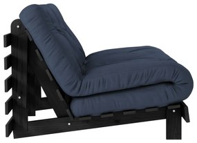 Тъмносин разтегателен диван 140 cm Roots Black Night – Karup Design