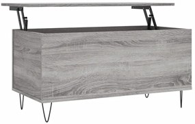 830978 vidaXL Кафе маса, сив сонома, 90x44,5x45 см, инженерно дърво