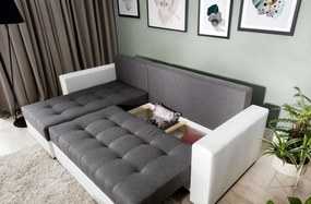 Ъгъл диван Julie-White - Gray