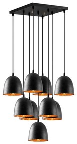 Полилей на кабел TATTOO 9xE27/40W/230V черен