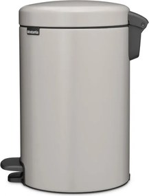 Кош за боклук с педал Brabantia NewIcon 1010440, 12 л, Плавно затваряне, Противоплъзгаща основа, Светлосив