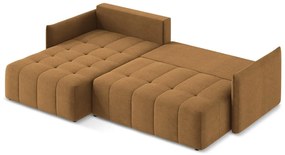 Теракотен разтегателен ъглов диван с място за съхранение (ляв ъгъл) Moku – Makamii
