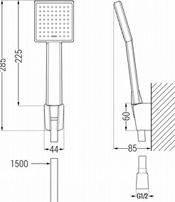 Mexen R-45 точков комплект за душ, хром - 785455052-00