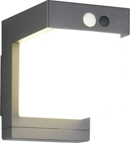 LED стенно външно осветително тяло със соларен панел (височина 14 cm) Colombo – Reality