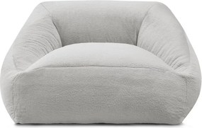 Светлосив пуф от изкуствен косъм Lilibet – Bobochic Paris