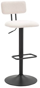 Бяло-черен бар стол с регулируема височина (височина на седалката 61 cm) Tina – Mauro Ferretti