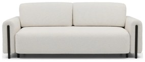 Сгъваем/с място за съхранение диван от прежда с примки от букле в цвят слонова кост 244 cm Arcadova – ELTAP