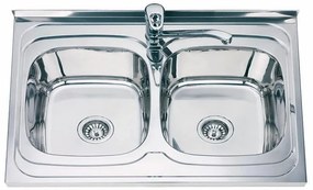 Кухненска мивка ICK SS8060P, алпака, две корита, 80x60см