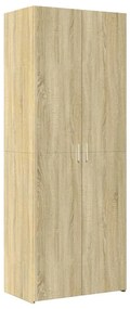 3281429 vidaXL Висок шкаф, сонома дъб, 70x42,5x185 см, инженерно дърво