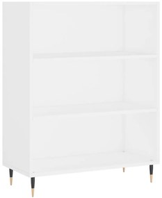 828340 vidaXL Библиотека бяла 69,5x32,5x90 см инженерно дърво