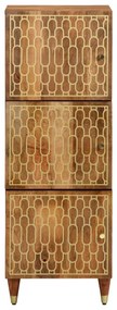 358313 vidaXL Висок шкаф, 40x33x110 см, мангово дърво масив