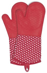 Комплект от 2 червени силиконови ръкавици за фурна - Wenko