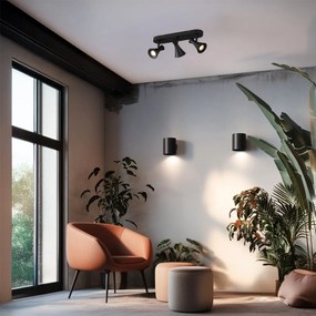 Модерен таванен прожектор черен 3-светлини регулируем - Triangle