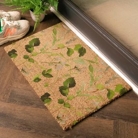 Изтривалка от кокосови влакна 40x60 cm Watercolour Leaves – Artsy Doormats