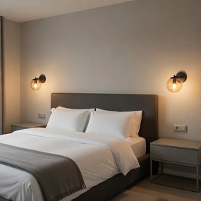 Аплик ГАРДА, черен/мед, 1xE27