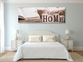 Картина на платно – Дървени букви с надпис Home