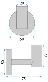 Закачалка за баня 5705 Galo Brush Copper