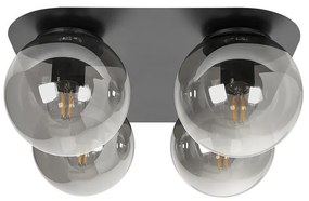 Плафон БЕРЛИН, черен/сив, 4xE27