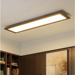 Brilagi - Димируемо LED осветително тяло SLIMFRAME WOOD LED/58W/230V 124x34 cm + дистанционно управление