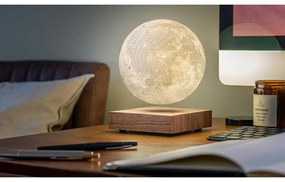 Кафява LED настолна лампа (височина 14 cm) Moon – Gingko