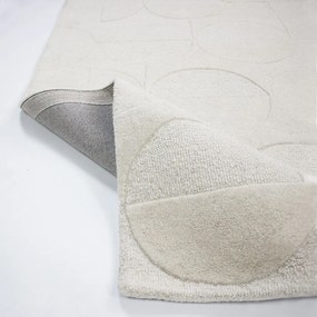 Ръчно изработен вълнен килим в цвят слонова кост 120x170 cm Gigi – Flair Rugs